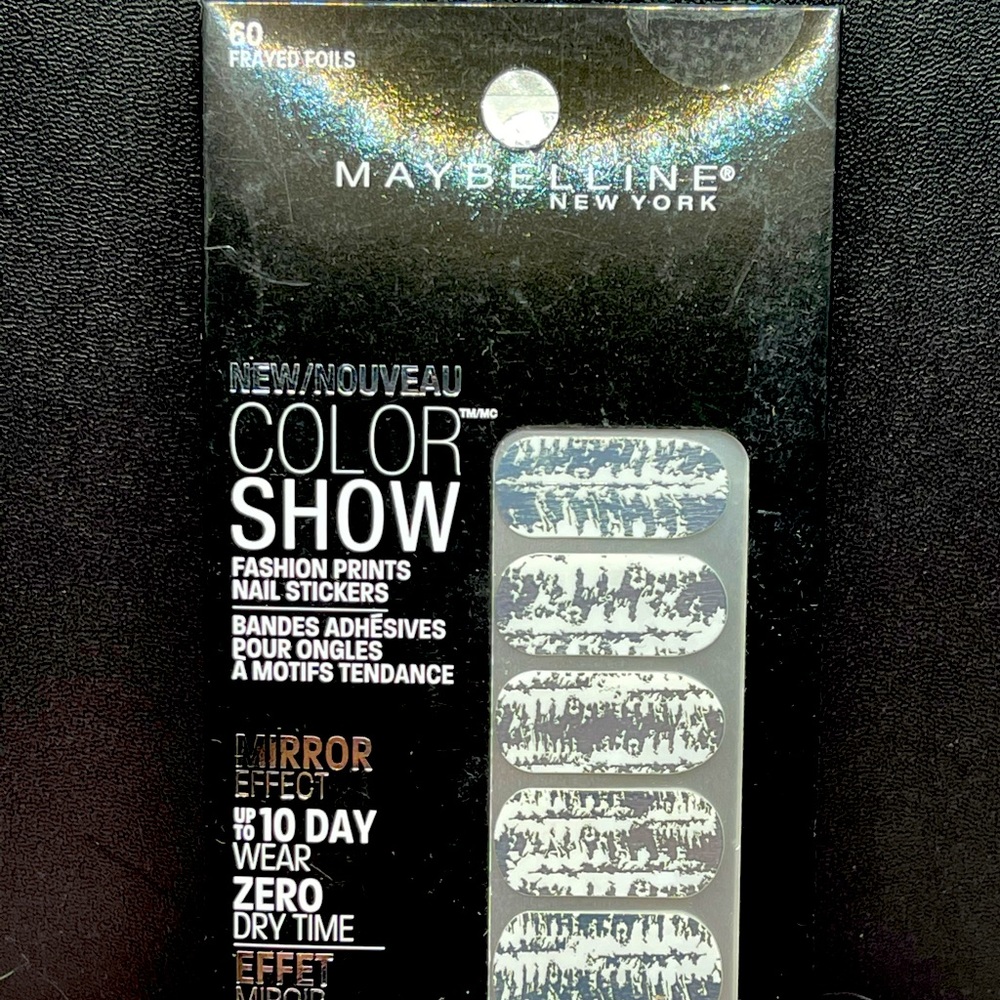 5️⃣for💲1️⃣5️⃣MaybellineNailStickers”FrayedFoiled”